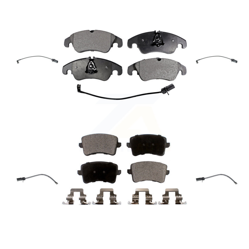 Front Rear Ceramic Disc Brake Pads And Extra Wear Sensors Kit For Audi Q5 KTW-100544