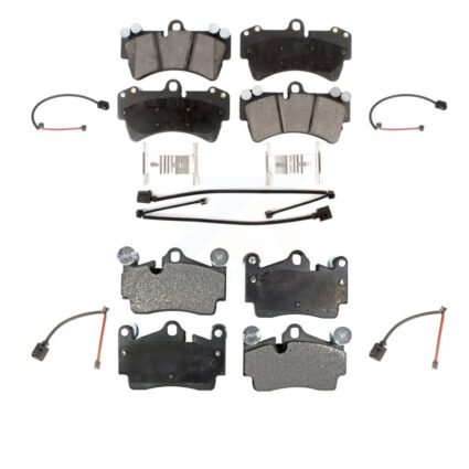 Front Rear Ceramic Disc Brake Pads And Extra Wear Sensors Kit For Audi Q7 Porsche Cayenne KTW-100547