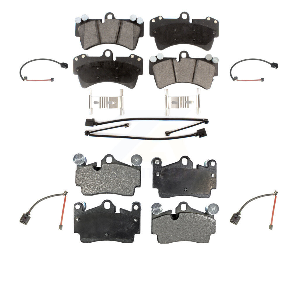 Front Rear Ceramic Disc Brake Pads And Extra Wear Sensors Kit For Audi Q7 Porsche Cayenne KTW-100547