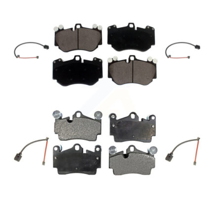 Front Rear Ceramic Disc Brake Pads And Wear Sensors Kit For Porsche Cayenne KTW-100549