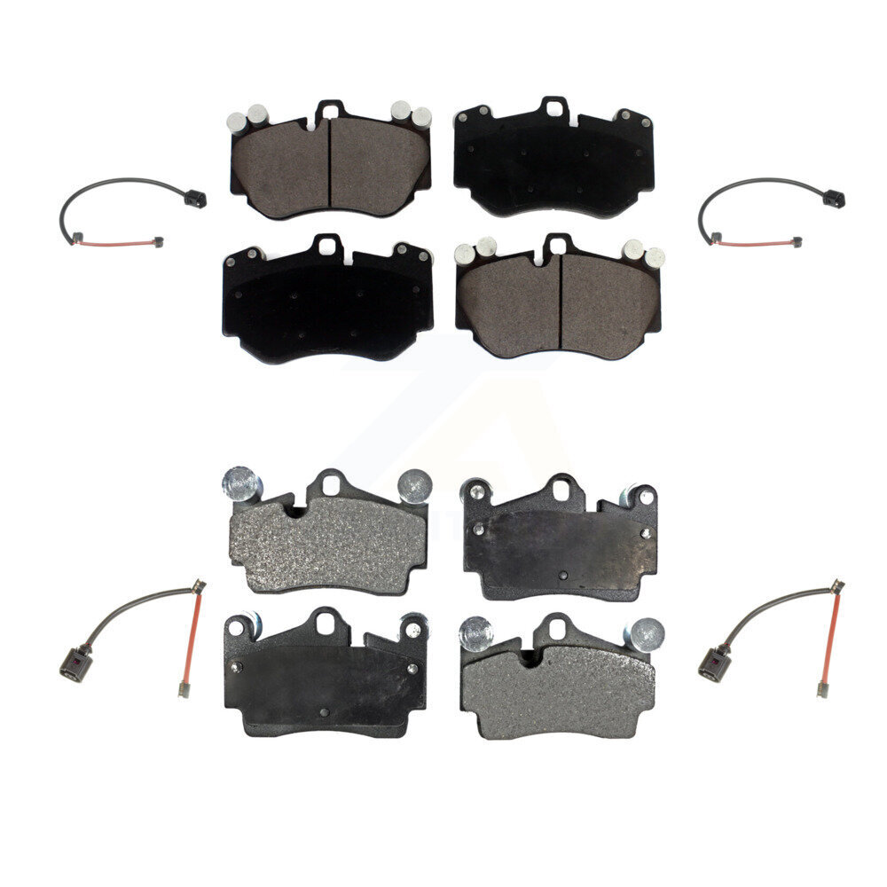 Front Rear Ceramic Disc Brake Pads And Wear Sensors Kit For Porsche Cayenne KTW-100549