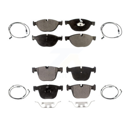 Front Rear Ceramic Disc Brake Pads And Wear Sensors Kit For 2009 BMW 750i 750Li KTW-100551