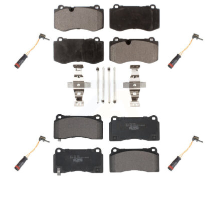 Front Rear Ceramic Disc Brake Pads Wear Sensor Kit For 2011-2014 Mercedes-Benz CL550 4.7L KTW-100555