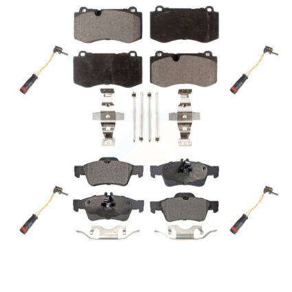 Front Rear Ceramic Brake Pad & Wear Sensor Kit For Mercedes-Benz SL550 With Sport Package KTW-100558
