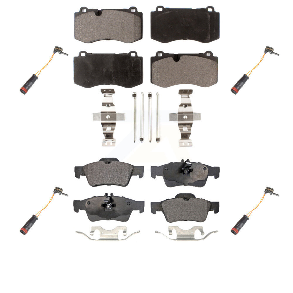Front Rear Ceramic Brake Pad & Wear Sensor Kit For Mercedes-Benz SL550 With Sport Package KTW-100558