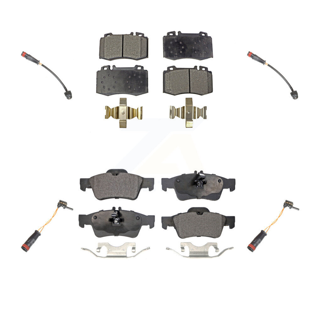 Front Rear Ceramic Brake Pad & Wear Sensor Kit For Mercedes-Benz SL500 with Sport Package KTW-100563