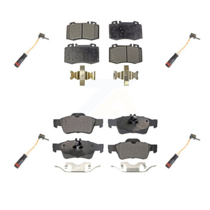Front Rear Ceramic Brake Pad Wear Sensor Kit For Mercedes-Benz E350 SL500 SL550 E550 S500 KTW-100564