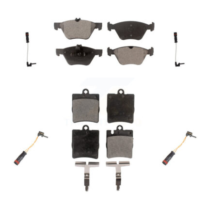 Front Rear Ceramic Disc Brake Pads And Wear Sensors Kit For Mercedes-Benz CLK320 KTW-100569