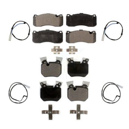 Front Rear Ceramic Disc Brake Pads And Wear Sensors Kit For BMW 135i 135is 3.0L KTW-100572