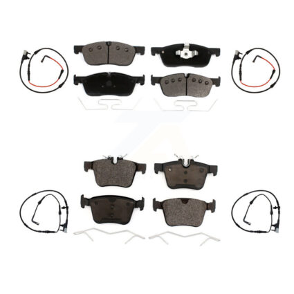 Front Rear Ceramic Disc Brake Pads And Wear Sensors Kit For Jaguar XE KTW-100575