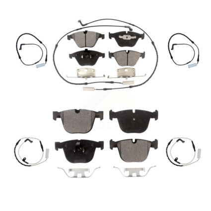 Front Rear Ceramic Brake Pads & Extra Wear Sensor Kit For BMW 750i 750Li 745i 745Li 760Li KTW-100576