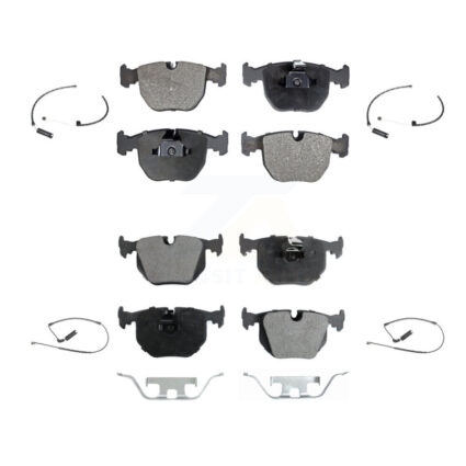 Front Rear Ceramic Disc Brake Pads And Wear Sensors Kit For BMW X5 KTW-100577