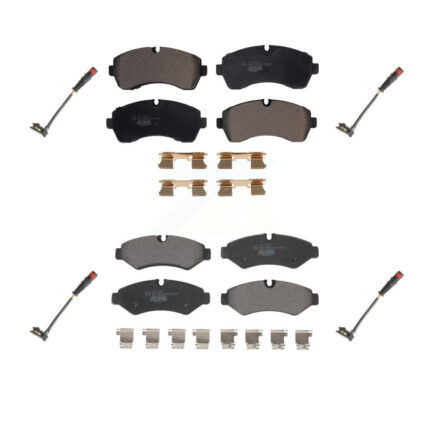 Front Rear Ceramic Disc Brake Pads & Wear Sensor Kit For Mercedes-Benz Sprinter 2500 1500 KTW-100581