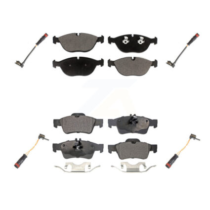 Front Rear Ceramic Disc Brake Pads And Wear Sensors Kit For Mercedes-Benz S500 S430 KTW-100582
