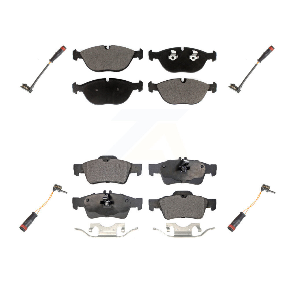 Front Rear Ceramic Disc Brake Pads And Wear Sensors Kit For Mercedes-Benz S500 S430 KTW-100582