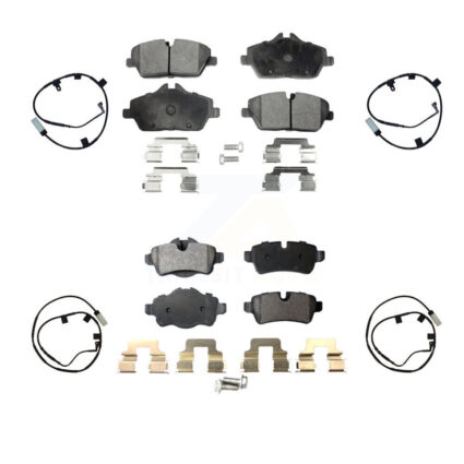 Front Rear Ceramic Disc Brake Pads And Wear Sensors Kit For Mini Cooper KTW-100592