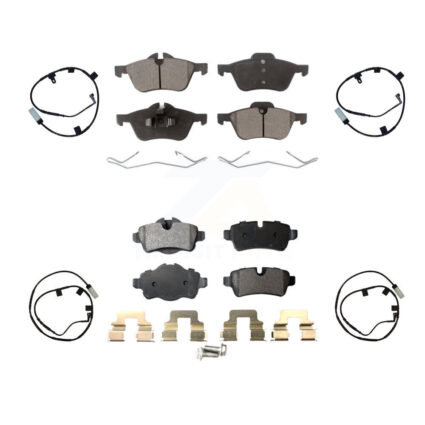 Front Rear Ceramic Disc Brake Pads And Wear Sensors Kit For Mini Cooper KTW-100594