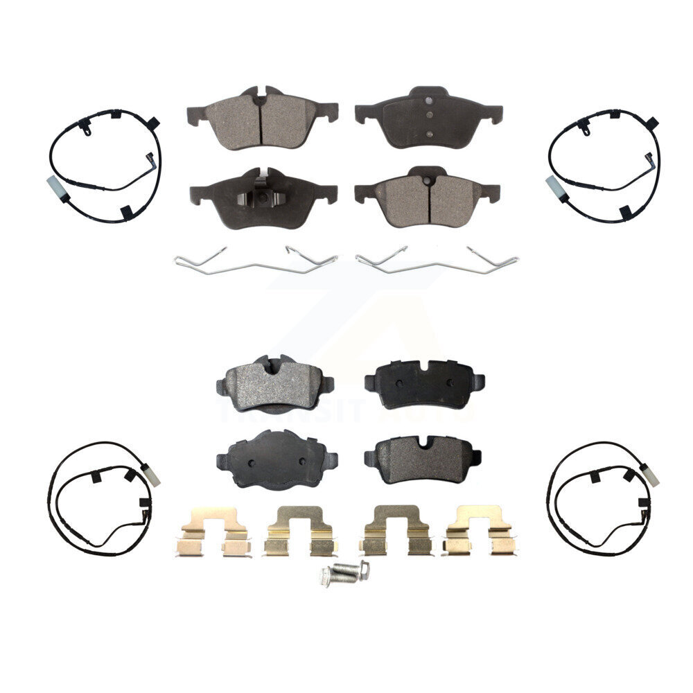 Front Rear Ceramic Disc Brake Pads And Wear Sensors Kit For Mini Cooper KTW-100594