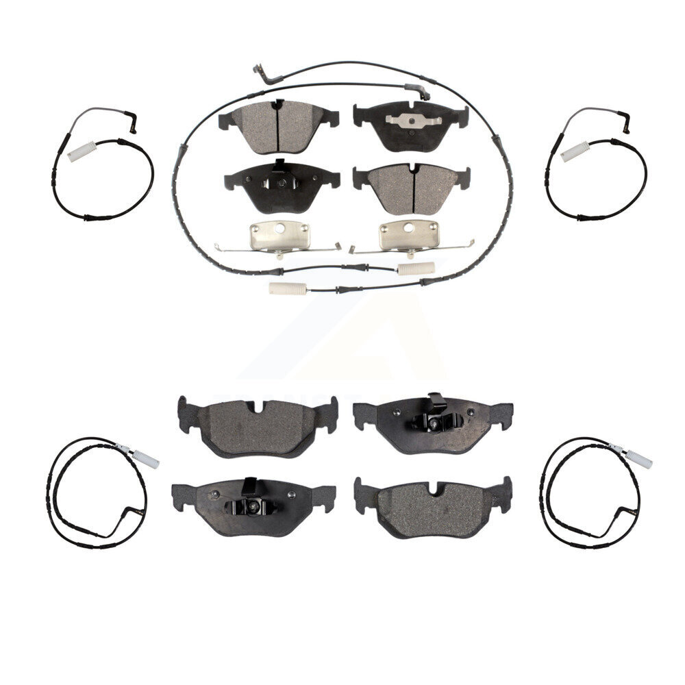 Front Rear Ceramic Disc Brake Pads And Extra Wear Sensors Kit For 2009-2010 BMW 328i 3.0L KTW-100597