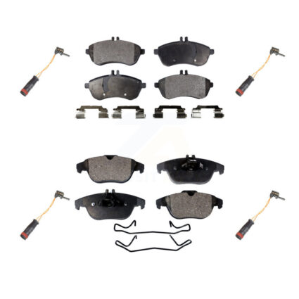 Front Rear Ceramic Disc Brake Pads And Wear Sensors Kit For Mercedes-Benz C300 C250 C230 KTW-100614