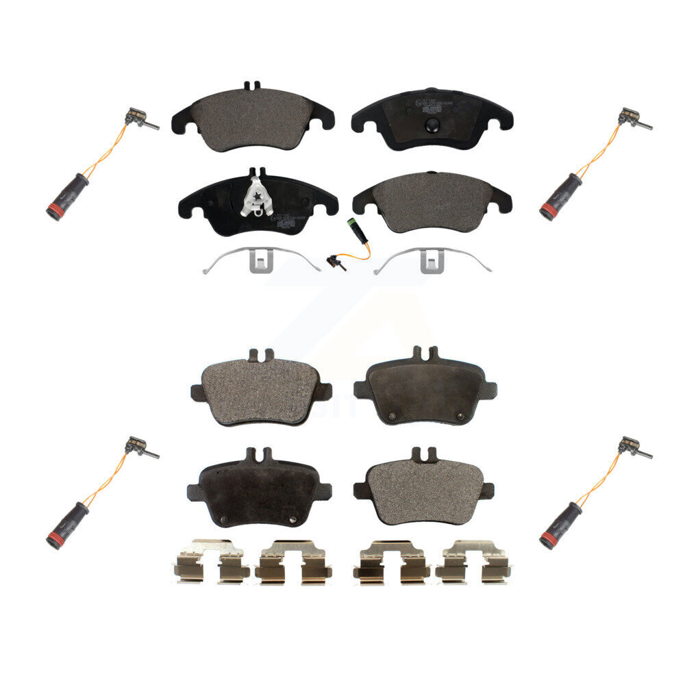 Front Rear Ceramic Disc Brake Pads And Extra Wear Sensors Kit For Mercedes-Benz SLK350 KTW-100617