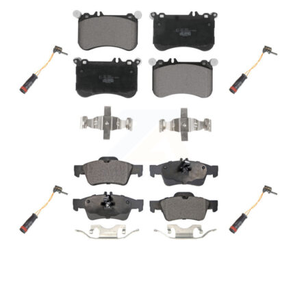 Front Rear Ceramic Disc Brake Pads And Wear Sensors Kit For Mercedes-Benz CLS550 E550 KTW-100618