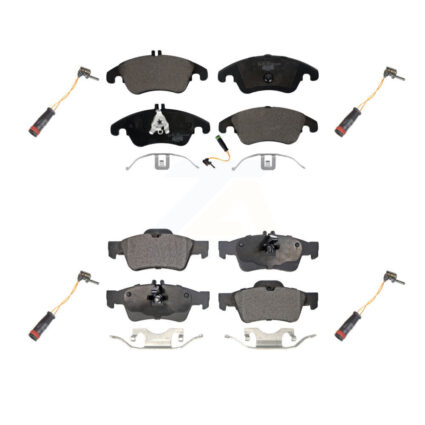 Front Rear Ceramic Brake Pad And Extra Wear Sensor Kit For Mercedes-Benz E350 E250 CLS400 KTW-100619