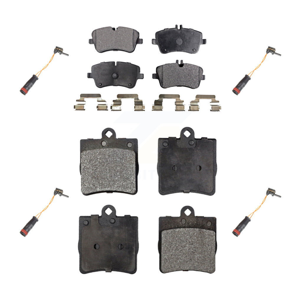 Front Rear Ceramic Disc Brake Pads And Wear Sensors Kit For Mercedes-Benz C230 C240 KTW-100620