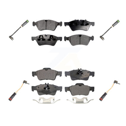 Front Rear Ceramic Brake Pads Wear Sensor Kit For Mercedes-Benz E550 4Matic with AWD 5.5L KTW-100627