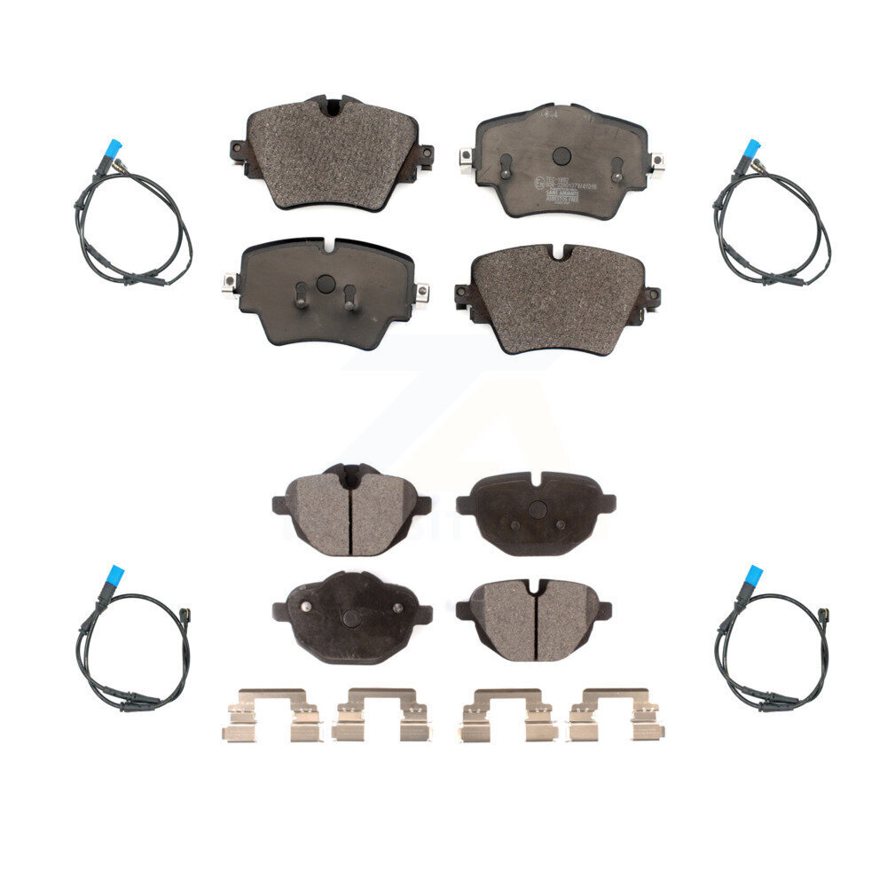Front Rear Ceramic Disc Brake Pads And Wear Sensors Kit For BMW X3 KTW-100633