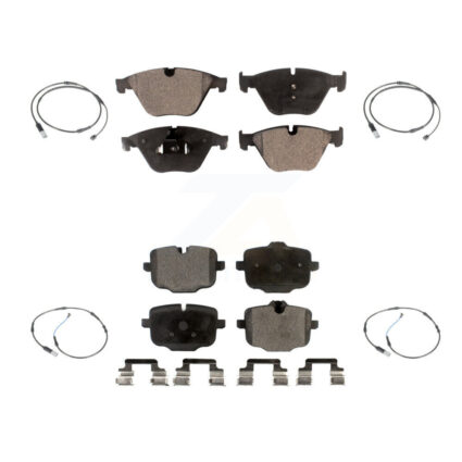 Front Rear Ceramic Disc Brake Pad And Wear Sensor Kit For BMW 535i 640i Gran Coupe xDrive KTW-100637