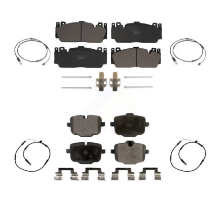 Front Rear Ceramic Disc Brake Pads And Wear Sensors Kit For BMW M6 Gran Coupe KTW-100640