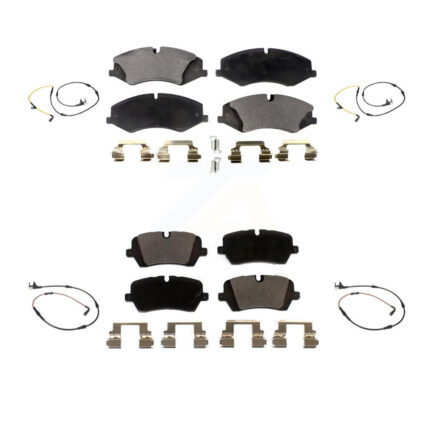 Front Rear Ceramic Disc Brake Pads & Wear Sensor Kit For Land Rover Range Sport Discovery KTW-100647