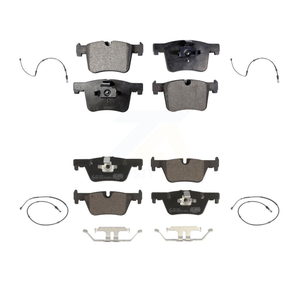 Front Rear Ceramic Disc Brake Pads And Wear Sensors Kit For BMW 320i xDrive 328d 2.0L KTW-100652