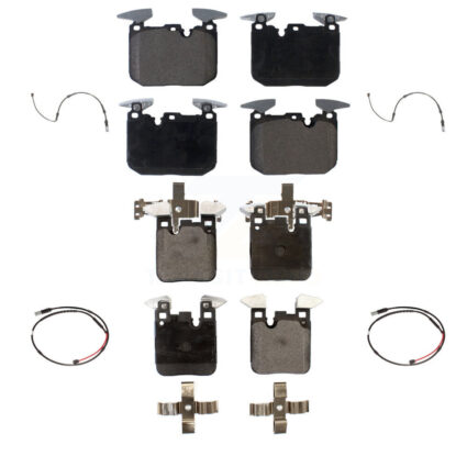 Front Rear Ceramic Disc Brake Pads And Wear Sensors Kit For BMW M3 M2 KTW-100654