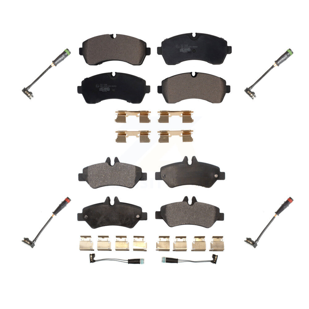 Front Rear Ceramic Disc Brake Pad & Extra Wear Sensor Kit For Mercedes-Benz Sprinter 3500 KTW-100667