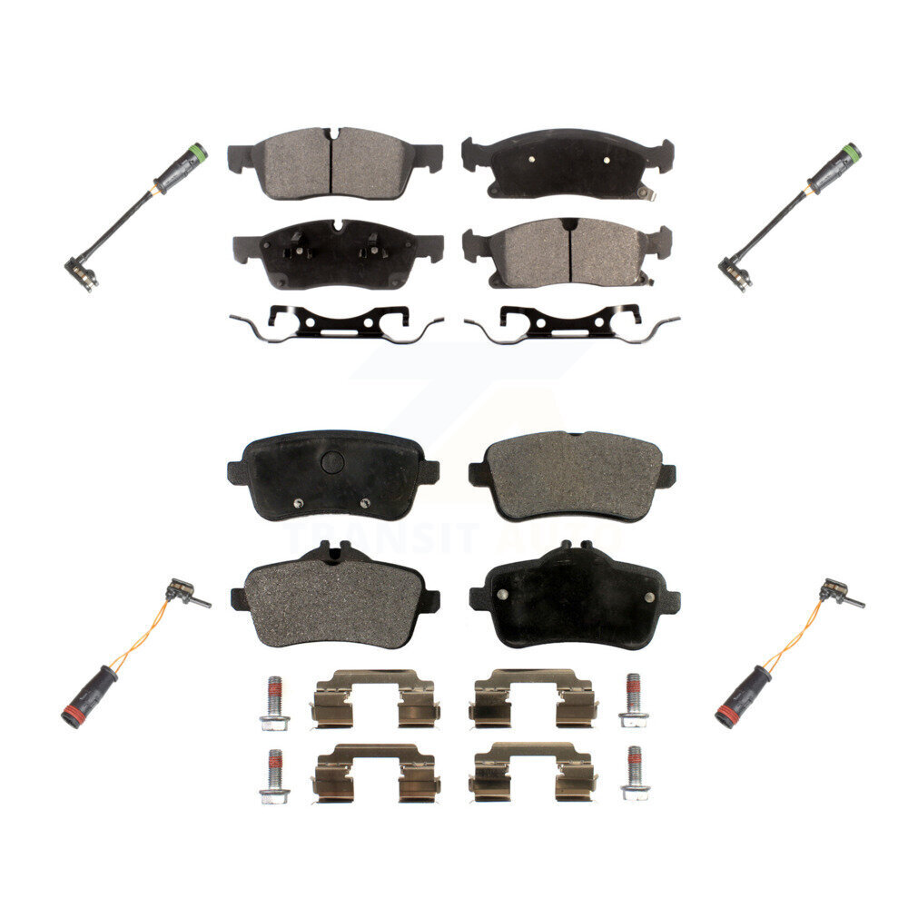 Front Rear Ceramic Brake Pads Wear Sensor Kit For Mercedes-Benz GLE400 GL350 GLS450 GL450 KTW-100669