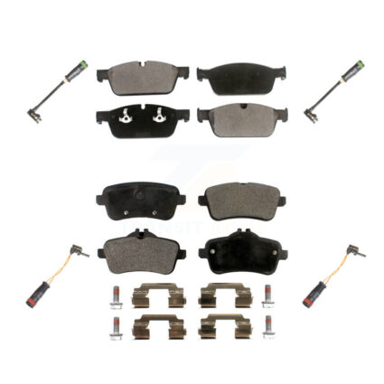 Front Rear Ceramic Disc Brake Pad And Wear Sensor Kit For 2017 Mercedes-Benz GLS350d 3.0L KTW-100670