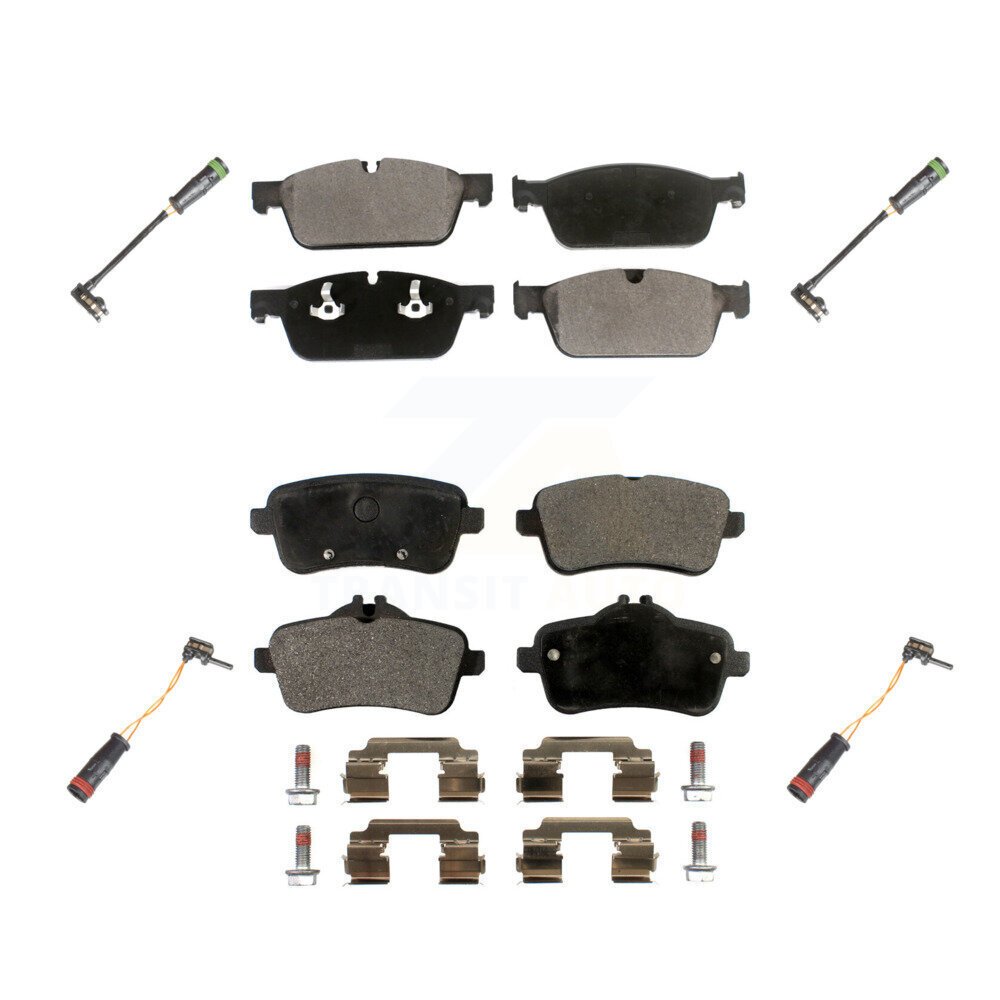 Front Rear Ceramic Disc Brake Pad And Wear Sensor Kit For 2017 Mercedes-Benz GLS350d 3.0L KTW-100670