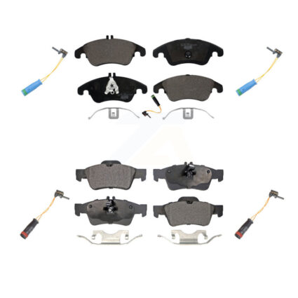 Front Rear Ceramic Disc Brake Pads And Extra Wear Sensors Kit For Mercedes-Benz E400 KTW-100673