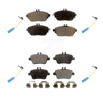 Front Rear Ceramic Disc Brake Pads & Wear Sensor Kit For Mercedes-Benz CLA250 GLA250 2.0L KTW-100676