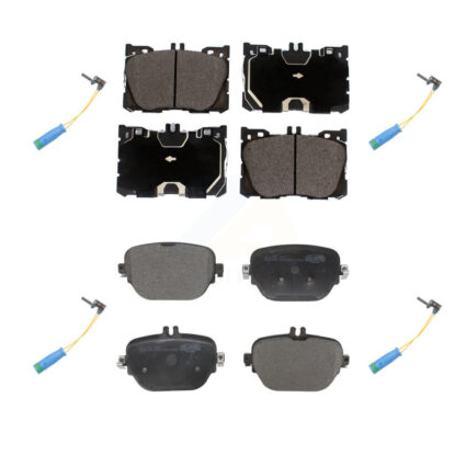 Front Rear Ceramic Brake Pad & Wear Sensor Kit For Mercedes-Benz E400 E450 E43 AMG CLS450 KTW-100679