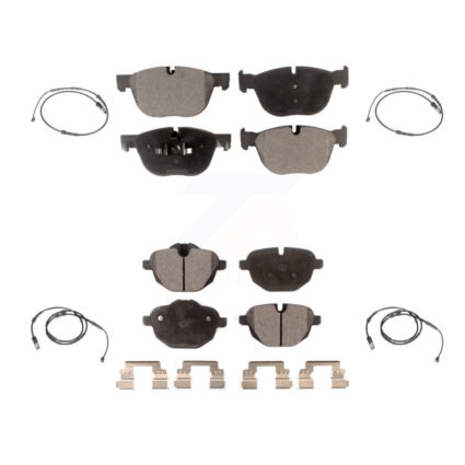 Front Rear Ceramic Disc Brake Pads And Wear Sensors Kit For 2017 BMW X4 M40i KTW-100697
