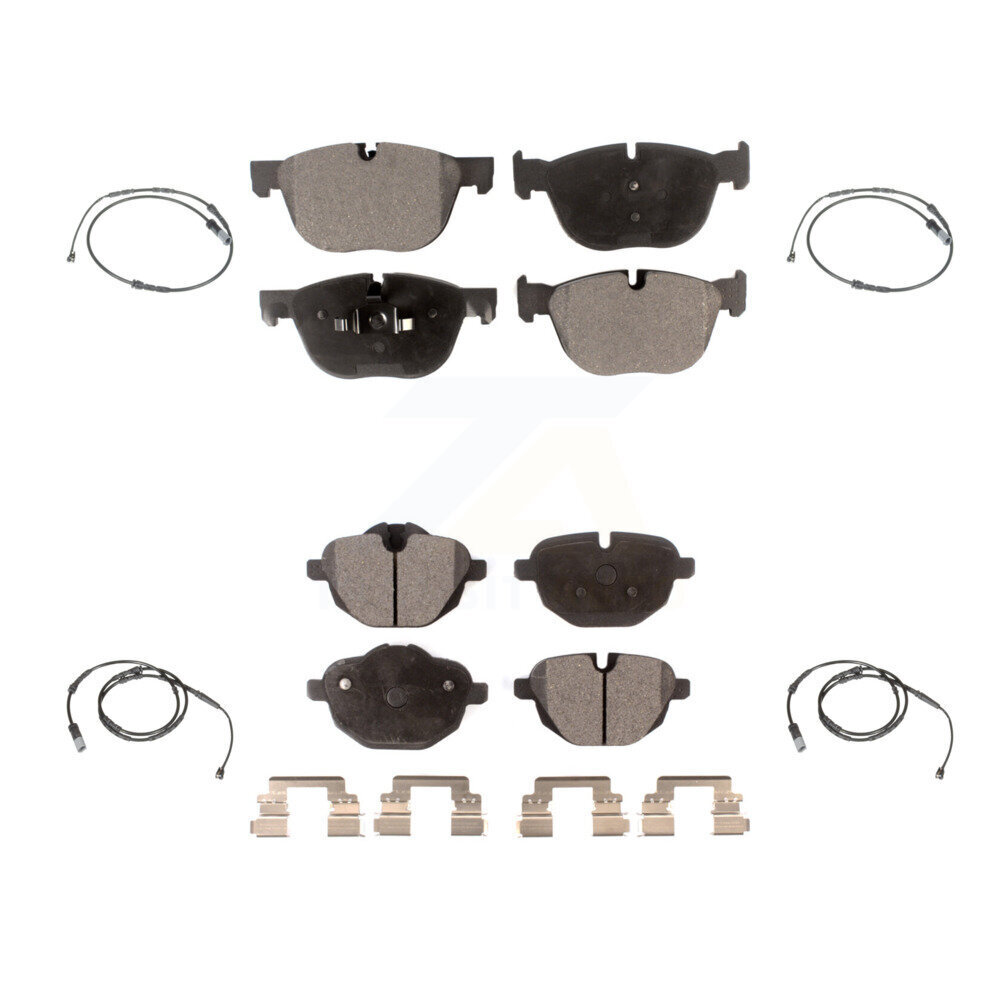 Front Rear Ceramic Disc Brake Pads And Wear Sensors Kit For 2017 BMW X4 M40i KTW-100697