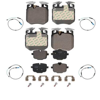 Front Rear Ceramic Brake Pad & Wear Sensor Kit For BMW 540i xDrive 750i M550i 740e Alpina KTW-100707