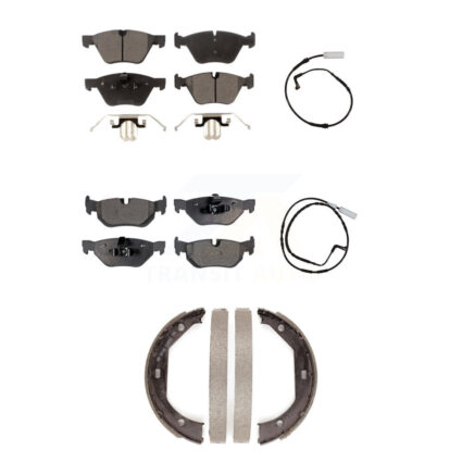 Front Rear Ceramic Disc Brake Pad Wear Sensor Kit (5Pc) For 2007 BMW 328i Wagon with 3.0L KTW-100732