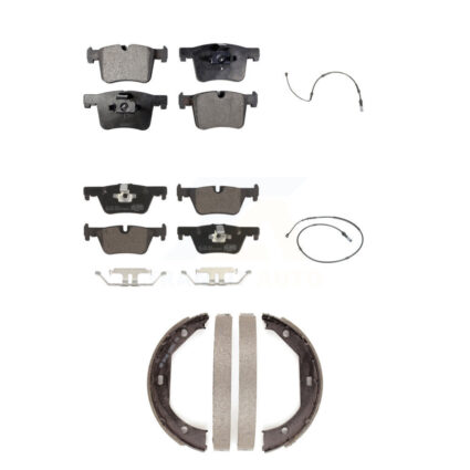 Front Rear Ceramic Disc Brake Pad And Wear Sensor Kit (5Pc) For BMW 320i xDrive 328d 2.0L KTW-100745