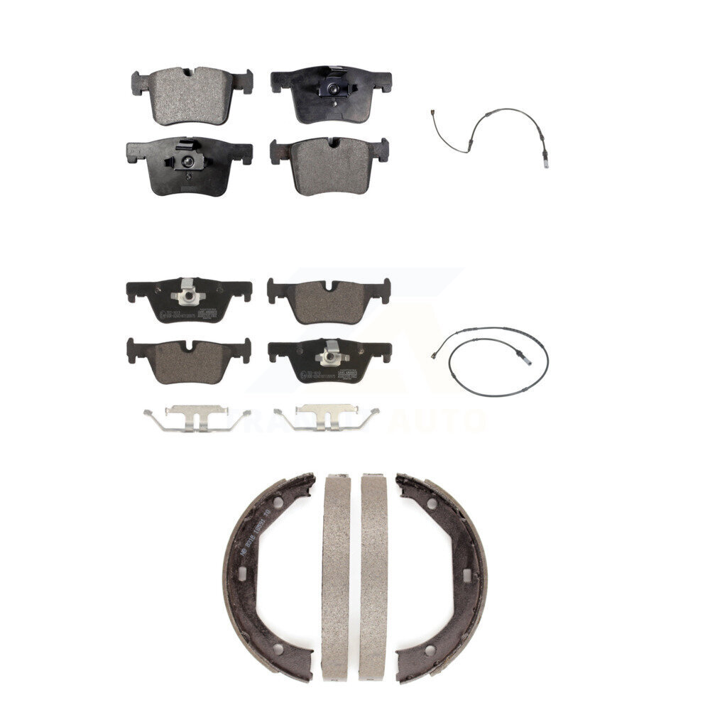 Front Rear Ceramic Disc Brake Pad And Wear Sensor Kit (5Pc) For BMW 320i xDrive 328d 2.0L KTW-100745