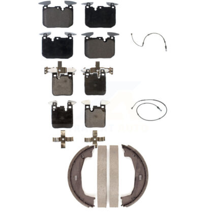 Front Rear Ceramic Disc Brake Pads And Wear Sensors Kit (5Pc) For BMW M240i xDrive KTW-100746