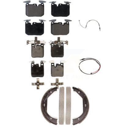 Front Rear Ceramic Disc Brake Pads And Wear Sensors Kit (5Pc) For BMW M3 M2 KTW-100760